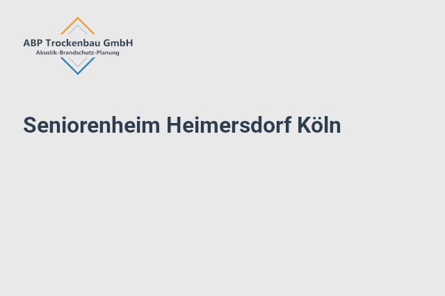 Seniorenheim Heimersdorf Köln