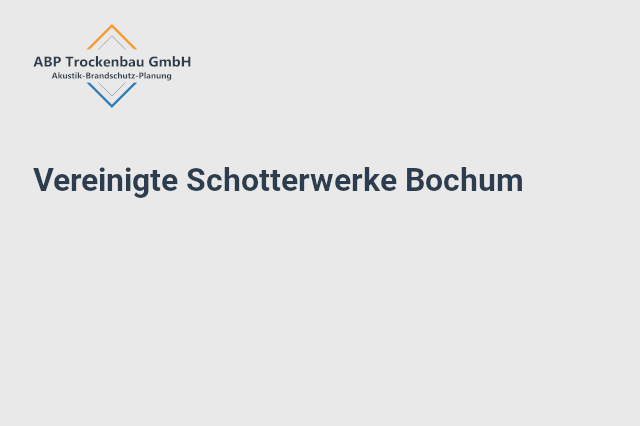 Vereinigte Schotterwerke Bochum
